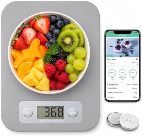 Black smart food scale for macro tracking