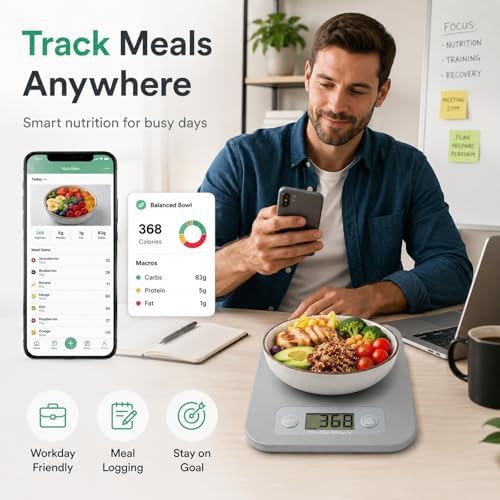Black smart food scale for macro tracking — photo 3
