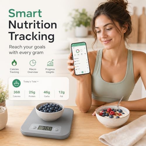 Black smart food scale for macro tracking — photo 5
