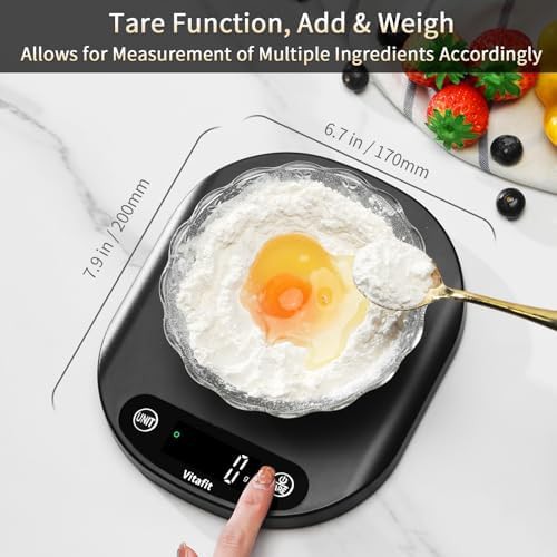 High capacity black digital kitchen scale — photo 5