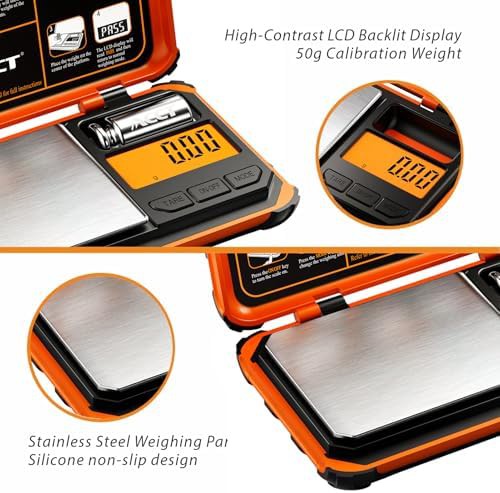 Portable gram scale with silver finish — photo 3