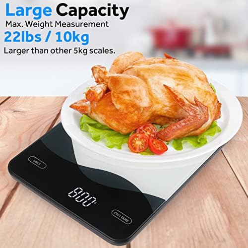 Rechargeable tempered glass kitchen scale with LED — photo 4