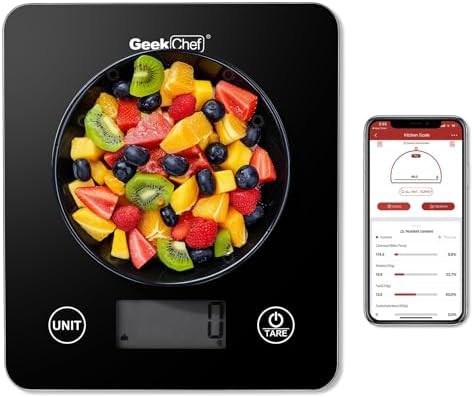 Black glass digital scale with app connectivity