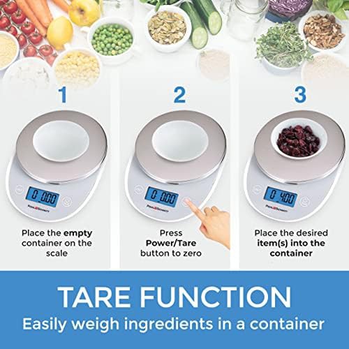 Silver stainless steel multifunctional digital food scale — photo 5