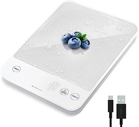 Rechargeable waterproof 22lb food scale