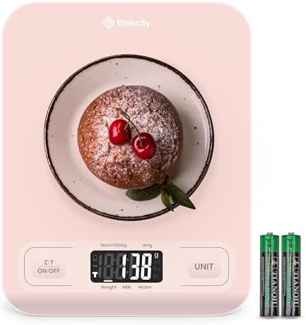Compact baking 11lb food scale