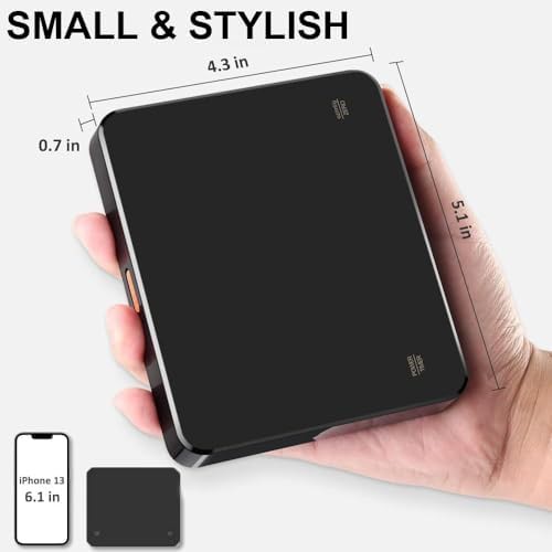 Rechargeable mini espresso scale in black — photo 3