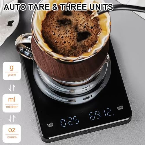 Rechargeable mini espresso scale in black — photo 5
