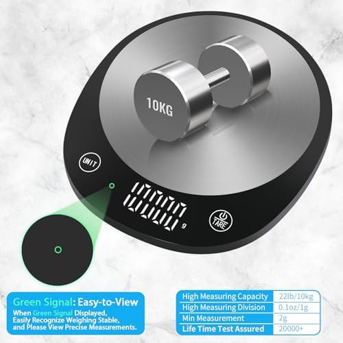 Black digital food scale with LED display — photo 3