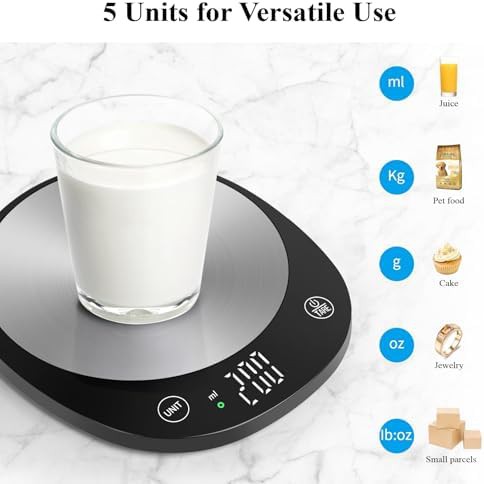 Black digital food scale with LED display — photo 4