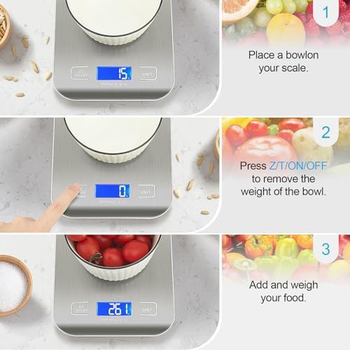 Minimalist digital food and kitchen weight scale — photo 3
