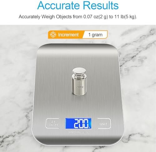 Minimalist digital food and kitchen weight scale — photo 4