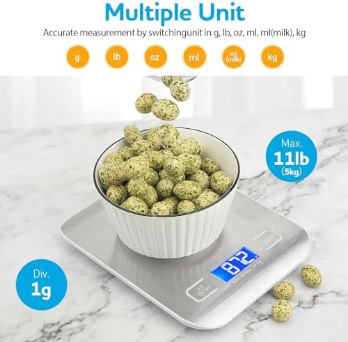 Minimalist digital food and kitchen weight scale — photo 5