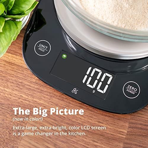 Black digital kitchen scale with LCD display — photo 3