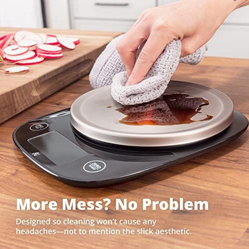 Black digital kitchen scale with LCD display — photo 5