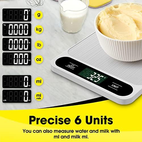 White digital kitchen scale with LCD — photo 5