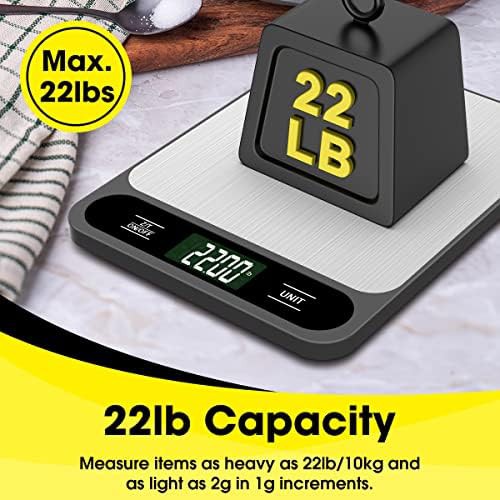 Stainless steel digital kitchen scale with LCD — photo 3