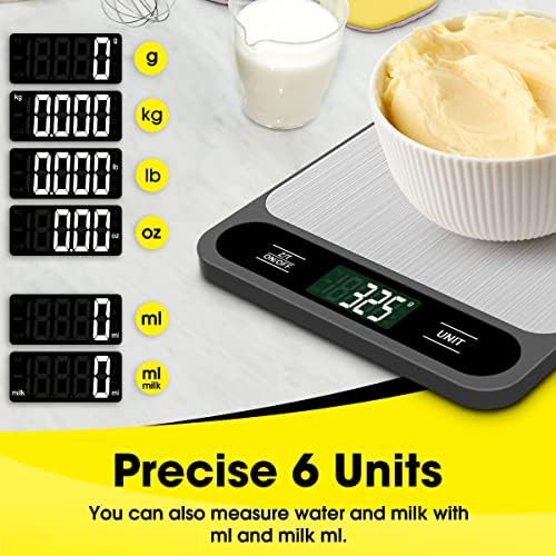 Stainless steel digital kitchen scale with LCD — photo 5