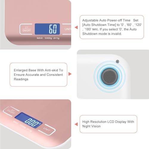 Rose gold stainless steel digital postal scale — photo 3