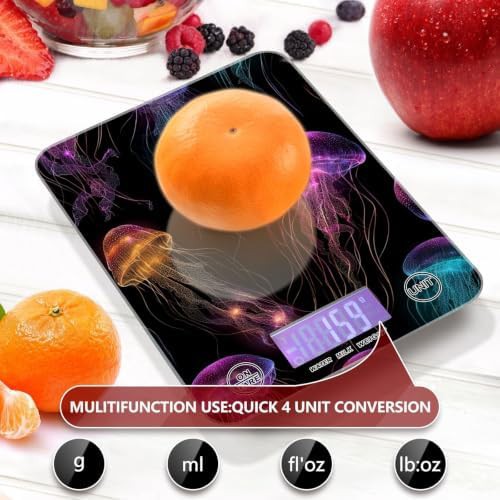 Jellyfish black waterproof glass kitchen scale — photo 5