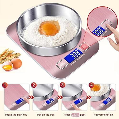 Pink digital food scale with LCD display — photo 5