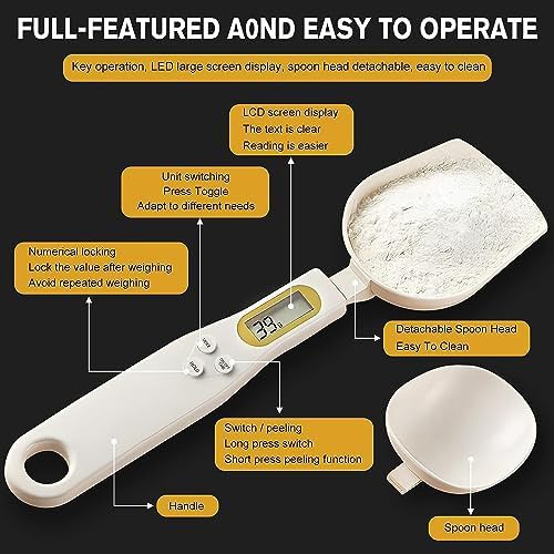 Digital spoon scale with replaceable heads — photo 4