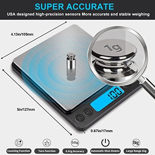Rechargeable digital gram scale 1000g capacity — photo 3