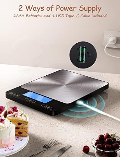 Rechargeable stainless steel 33 lb food scale — photo 3