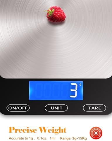 Rechargeable stainless steel 33 lb food scale — photo 4