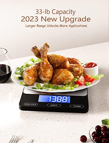 Rechargeable stainless steel 33 lb food scale — photo 5