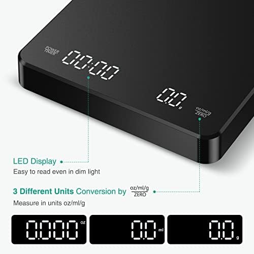 Rechargeable LED espresso scale with timer — photo 3