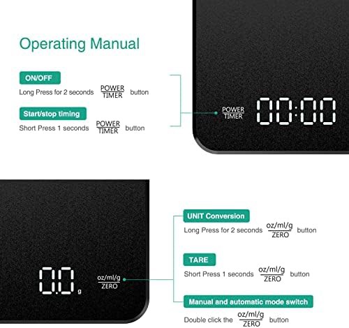 Rechargeable LED espresso scale with timer — photo 4