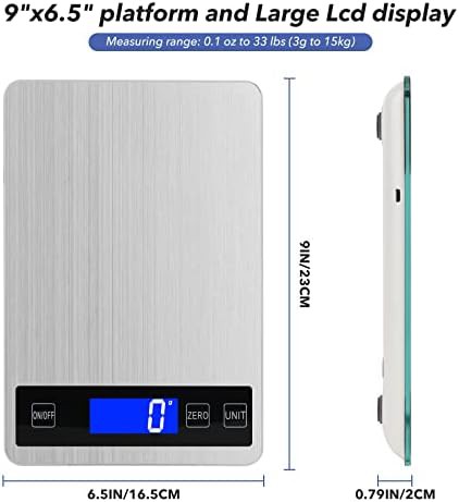 Silver waterproof USB rechargeable food scale — photo 4