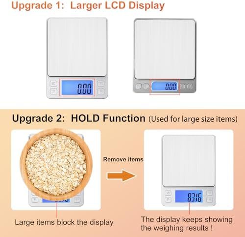 Upgraded small digital gram scale 1kg — photo 3