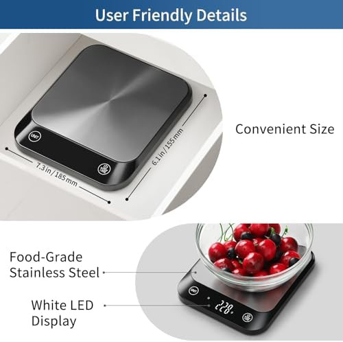 Weight loss black kitchen scale 22lb — photo 5