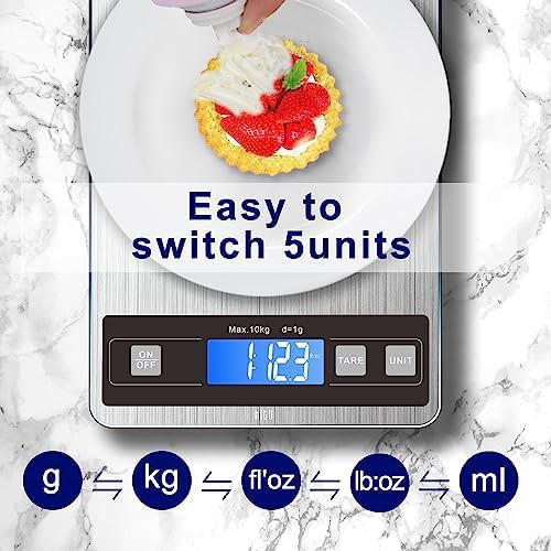 Rechargeable waterproof silver stainless steel food scale — photo 3