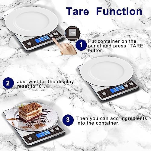 Rechargeable waterproof silver stainless steel food scale — photo 4