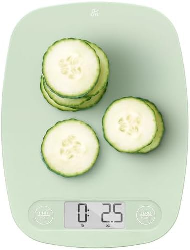 Sage green slim compact baking scale