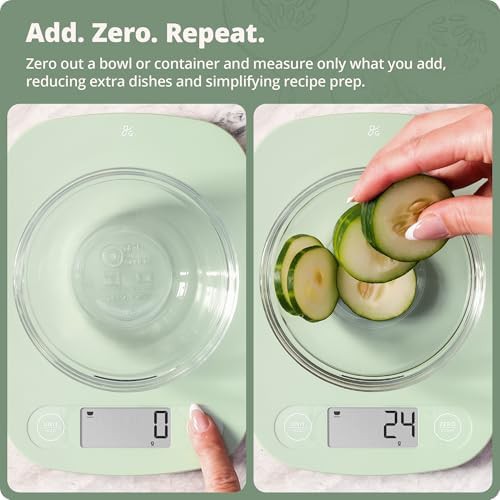 Sage green slim compact baking scale — photo 4