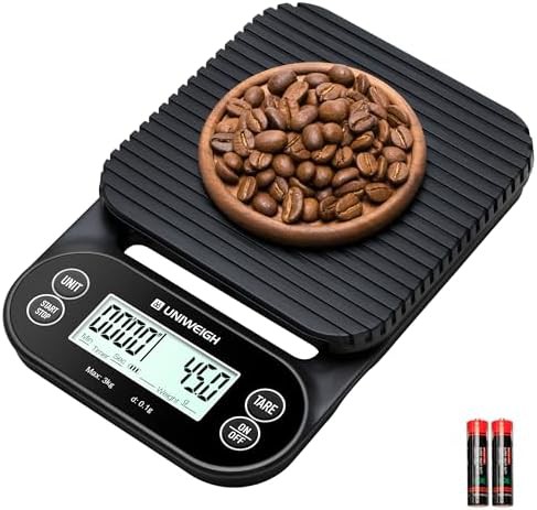 Digital coffee and espresso scale with timer