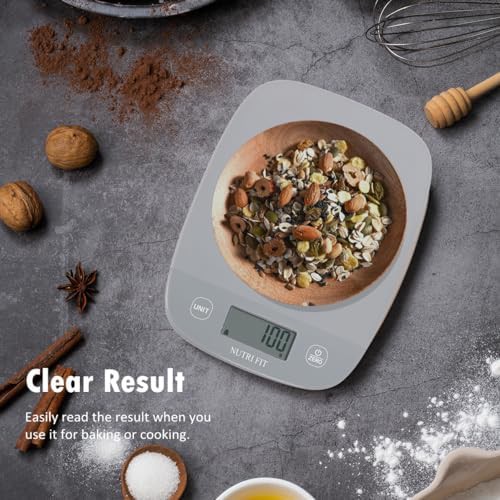Grey digital food scale 11 lb capacity — photo 3