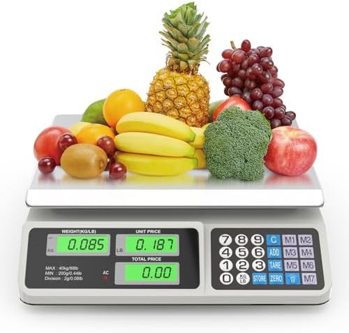 Digital retail food scale with price calculator