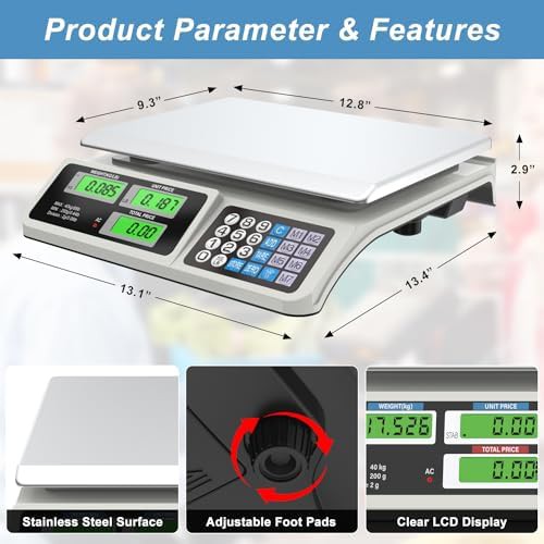 Digital retail food scale with price calculator — photo 3