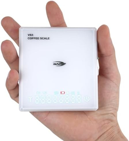 White mini rechargeable drip espresso scale