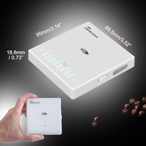 White mini rechargeable drip espresso scale — photo 4