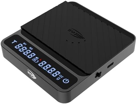 Black aluminum precision espresso scale