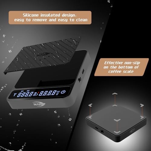 Black aluminum precision espresso scale — photo 4
