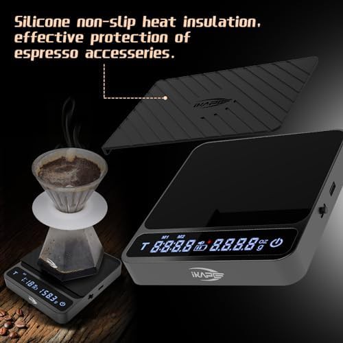 Black aluminum precision espresso scale — photo 5