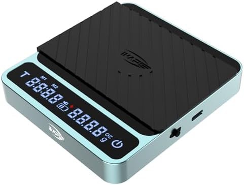 Green aluminum rechargeable espresso scale