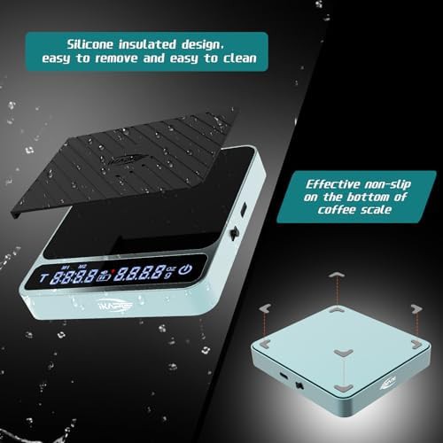 Green aluminum rechargeable espresso scale — photo 4